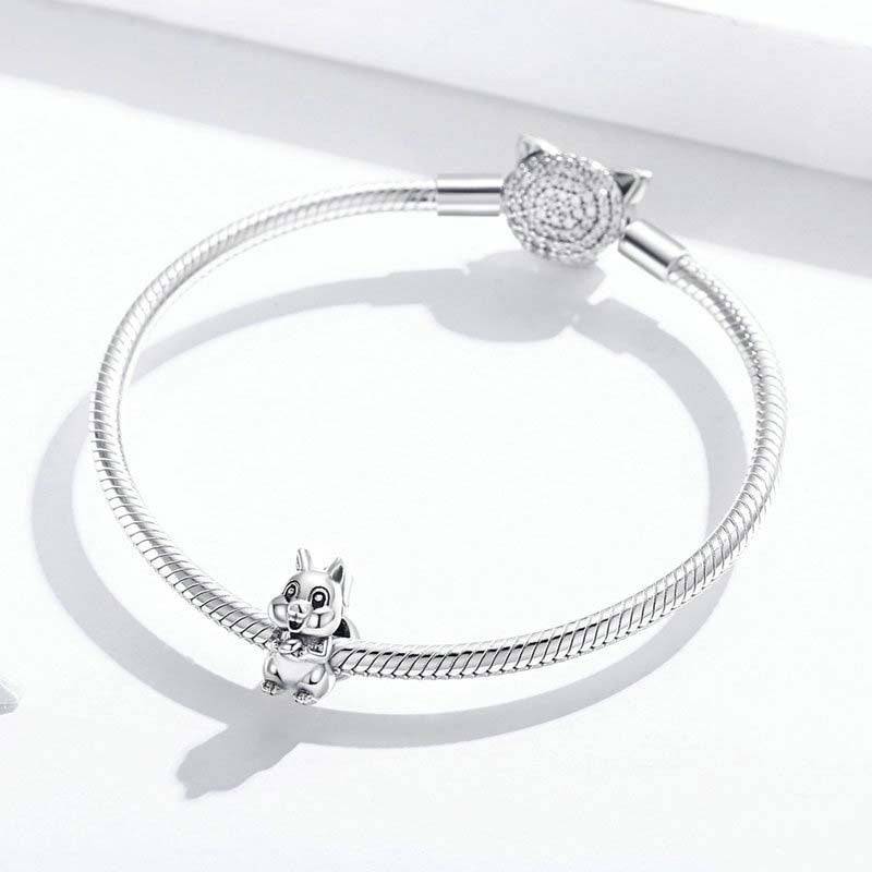 Bracelet with cute squirrel charm attached