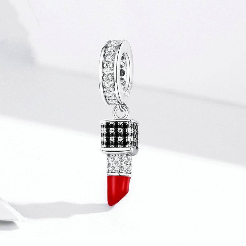 Stylish lipstick charm for bracelets