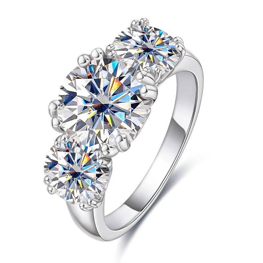 Trio Moissanite Ring