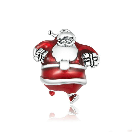 Festive Santa Claus charm in red and white