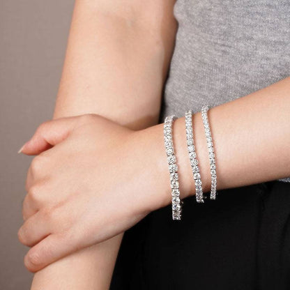 Moissanite Tennis Bracelets worn on wrist