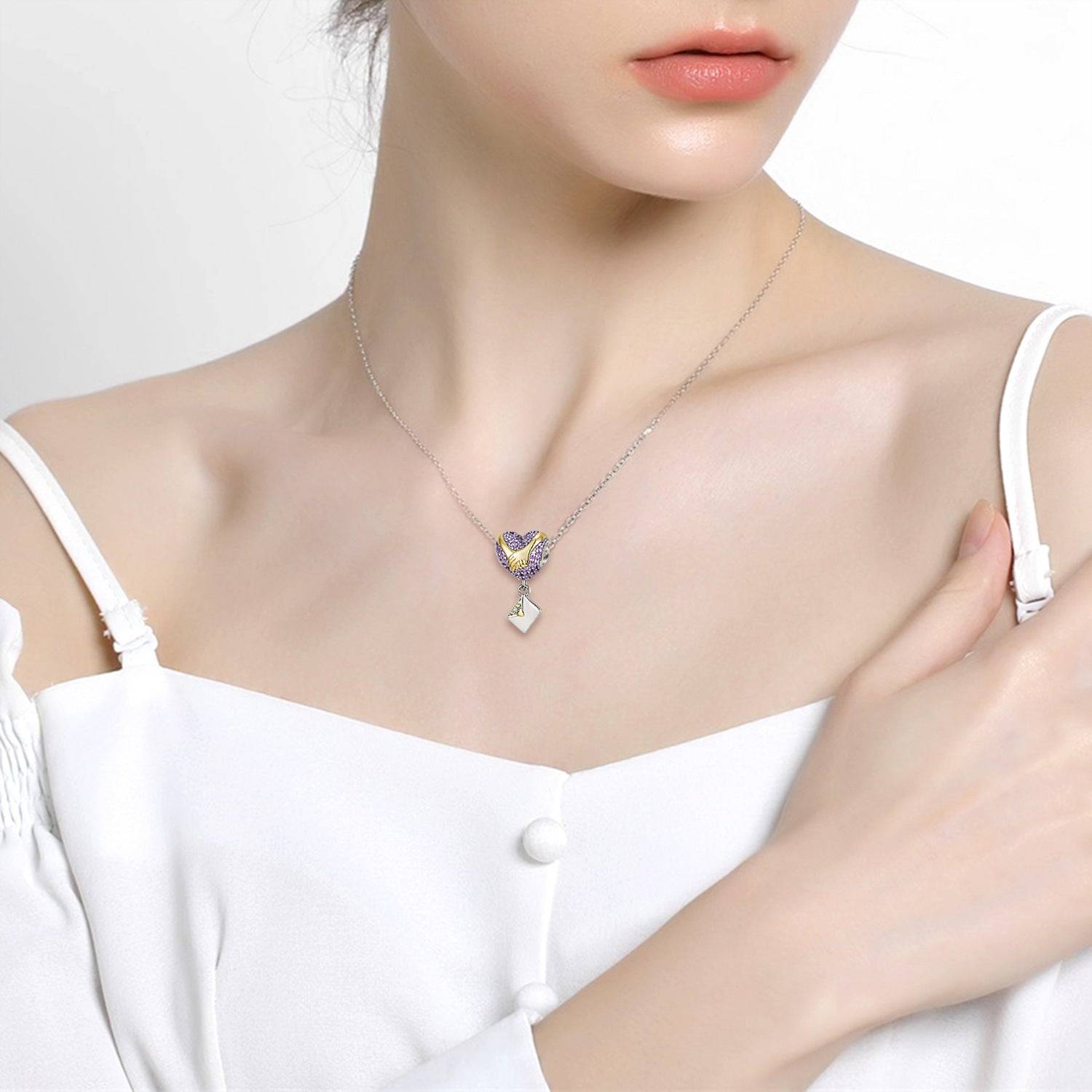 Love Letter Charm on necklace