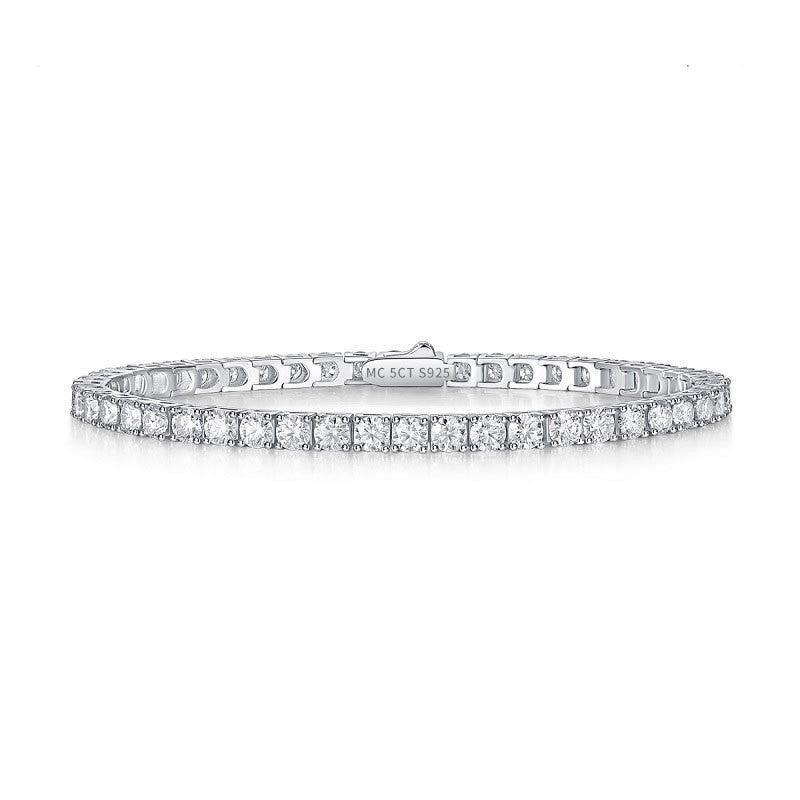 Moissanite Tennis Bracelet in shimmering silver