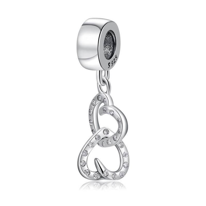 Infinity symbol charm with crystal accents