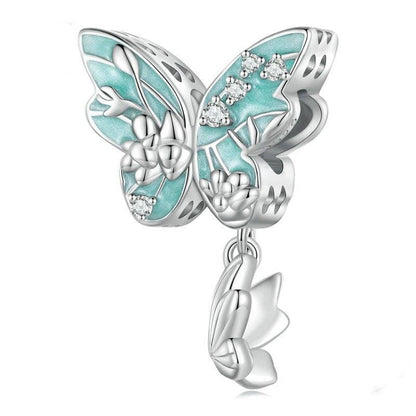 Floral Butterfly Charm with intricate design