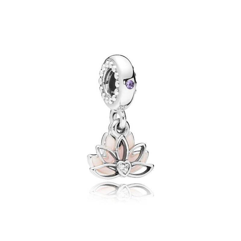 Elegant Lotus Charm in sterling silver